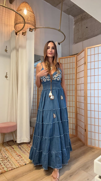 Santa Cruz Denim Maxi Dress
