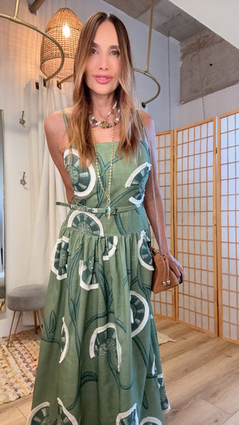 Camille Linen Maxi Dress