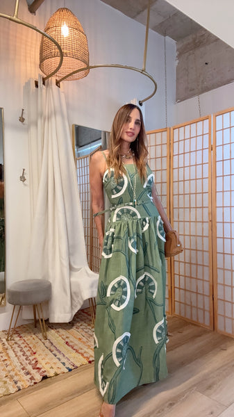 Camille Linen Maxi Dress