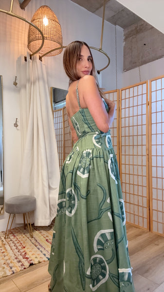 Camille Linen Maxi Dress
