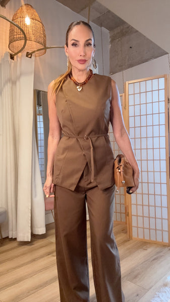 Sloane Tailored Vest & Straight Leg Pants Set