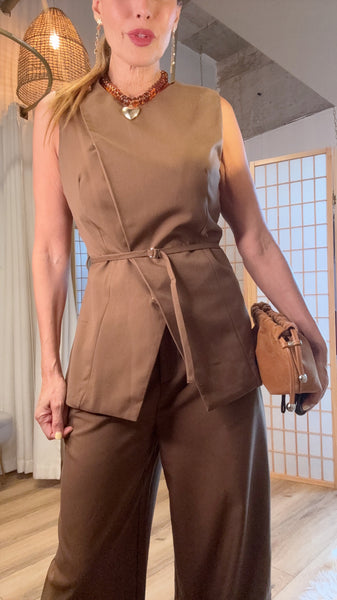 Sloane Tailored Vest & Straight Leg Pants Set