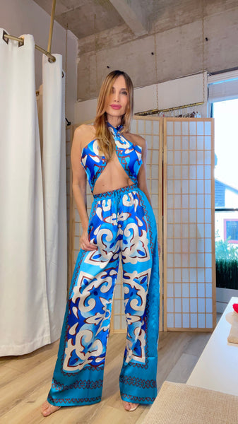 Mykonos bandana print set