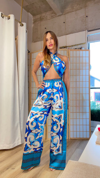 Mykonos bandana print set