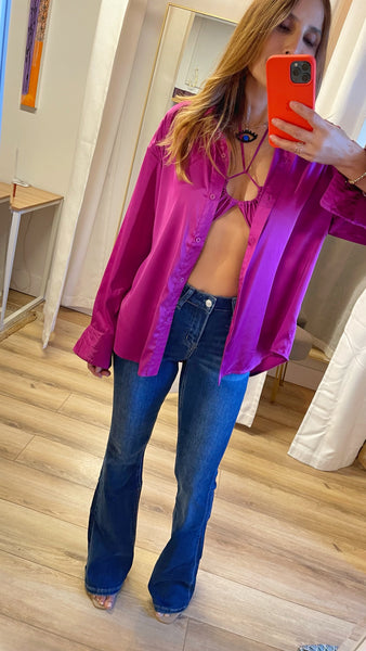Irina Fucsia Satin Top